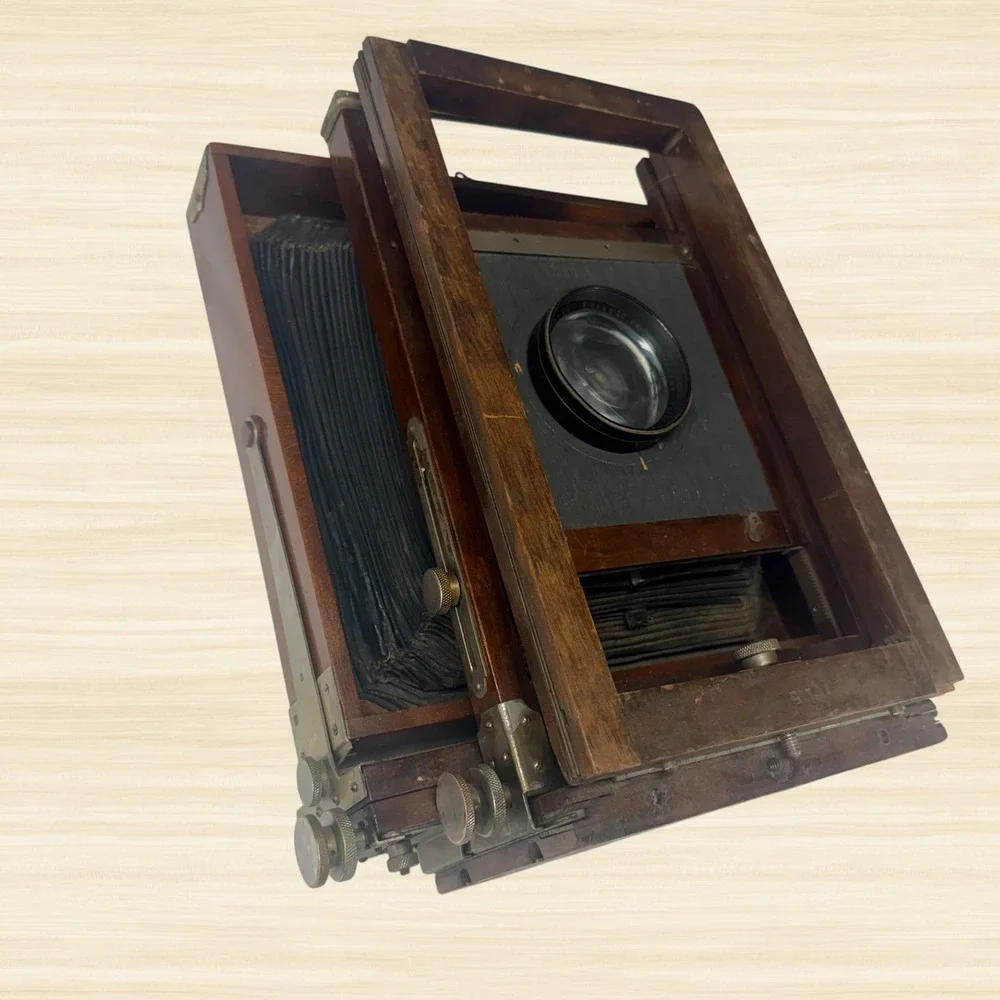 Gundlach 8x10 View Camera Wollensak Velostigmat 12in F4.5 Antique Wood